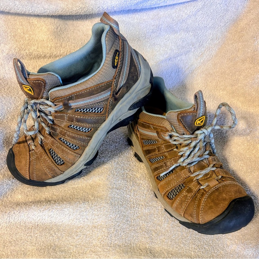 Keen Voyageur Women’s Hiking Shoe Brindle/Alaskan Blue Size 7.5